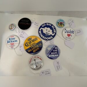Vintage 9 Buttons of Various sizes